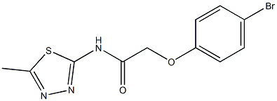 2-(4-bromophenoxy)-N-(5-methyl-1,3,4-thiadiazol-2-yl)acetamide 구조식 이미지
