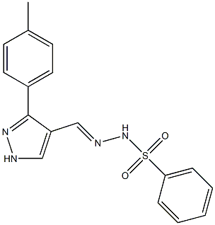 N'-{[3-(4-methylphenyl)-1H-pyrazol-4-yl]methylene}benzenesulfonohydrazide 구조식 이미지