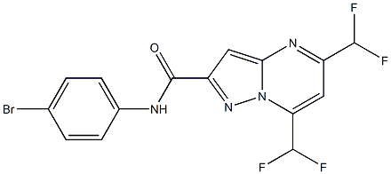 N-(4-bromophenyl)-5,7-bis(difluoromethyl)pyrazolo[1,5-a]pyrimidine-2-carboxamide Structure