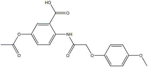 5-(acetyloxy)-2-{[(4-methoxyphenoxy)acetyl]amino}benzoic acid 구조식 이미지