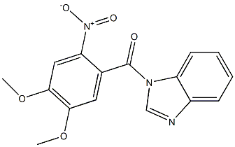 1-{2-nitro-4,5-dimethoxybenzoyl}-1H-benzimidazole 구조식 이미지