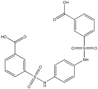 3-[(4-{[(3-carboxyphenyl)sulfonyl]amino}anilino)sulfonyl]benzoic acid Structure