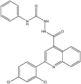 2-{[2-(2,4-dichlorophenyl)-4-quinolinyl]carbonyl}-N-phenylhydrazinecarboxamide 구조식 이미지