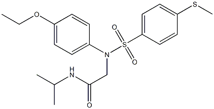 2-(4-ethoxy{[4-(methylsulfanyl)phenyl]sulfonyl}anilino)-N-isopropylacetamide Structure