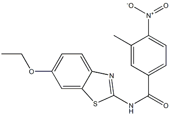 N-(6-ethoxy-1,3-benzothiazol-2-yl)-4-nitro-3-methylbenzamide Structure