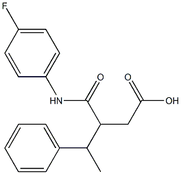 3-[(4-fluoroanilino)carbonyl]-4-phenylpentanoic acid Structure