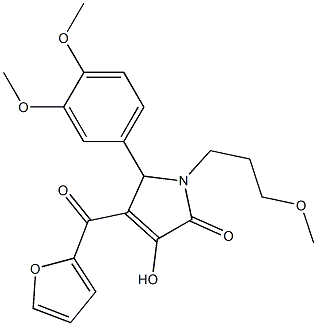 5-(3,4-dimethoxyphenyl)-4-(2-furoyl)-3-hydroxy-1-(3-methoxypropyl)-1,5-dihydro-2H-pyrrol-2-one 구조식 이미지