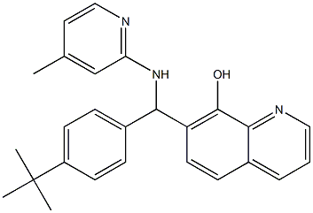 7-{(4-tert-butylphenyl)[(4-methyl-2-pyridinyl)amino]methyl}-8-quinolinol 구조식 이미지