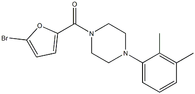 1-(5-bromo-2-furoyl)-4-(2,3-dimethylphenyl)piperazine 구조식 이미지