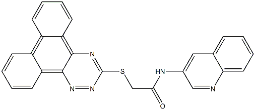 2-(phenanthro[9,10-e][1,2,4]triazin-3-ylsulfanyl)-N-(3-quinolinyl)acetamide Structure