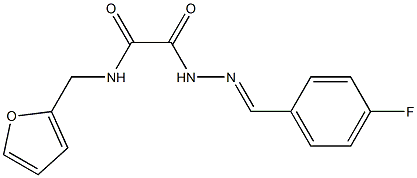 2-[2-(4-fluorobenzylidene)hydrazino]-N-(2-furylmethyl)-2-oxoacetamide Structure