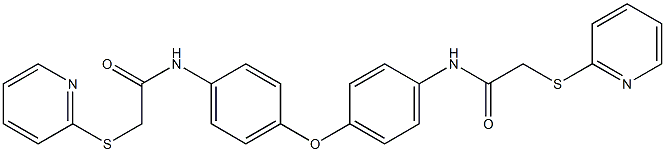 2-(2-pyridinylsulfanyl)-N-[4-(4-{[(2-pyridinylsulfanyl)acetyl]amino}phenoxy)phenyl]acetamide 구조식 이미지