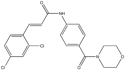 3-(2,4-dichlorophenyl)-N-[4-(4-morpholinylcarbonyl)phenyl]acrylamide Structure