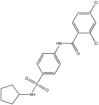 2,4-dichloro-N-{4-[(cyclopentylamino)sulfonyl]phenyl}benzamide Structure