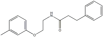 N-[2-(3-methylphenoxy)ethyl]-3-phenylpropanamide 구조식 이미지