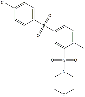 4-chlorophenyl 4-methyl-3-(4-morpholinylsulfonyl)phenyl sulfone Structure
