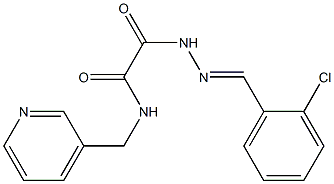 2-[2-(2-chlorobenzylidene)hydrazino]-2-oxo-N-(3-pyridinylmethyl)acetamide Structure