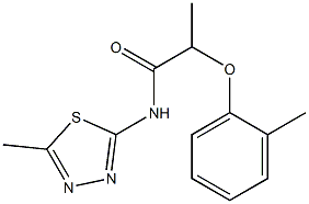 2-(2-methylphenoxy)-N-(5-methyl-1,3,4-thiadiazol-2-yl)propanamide Structure