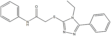 2-[(4-ethyl-5-phenyl-4H-1,2,4-triazol-3-yl)sulfanyl]-N-phenylacetamide Structure