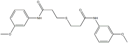 3-{[3-(3-methoxyanilino)-3-oxopropyl]sulfanyl}-N-(3-methoxyphenyl)propanamide 구조식 이미지