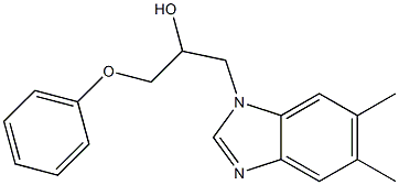 1-(5,6-dimethyl-1H-benzimidazol-1-yl)-3-phenoxy-2-propanol 구조식 이미지
