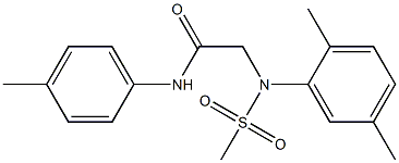 2-[2,5-dimethyl(methylsulfonyl)anilino]-N-(4-methylphenyl)acetamide Structure