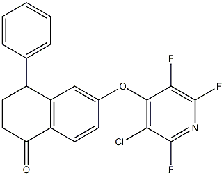 6-[(3-chloro-2,5,6-trifluoro-4-pyridinyl)oxy]-4-phenyl-3,4-dihydro-1(2H)-naphthalenone 구조식 이미지