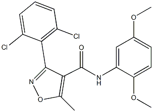 3-(2,6-dichlorophenyl)-N-(2,5-dimethoxyphenyl)-5-methylisoxazole-4-carboxamide Structure