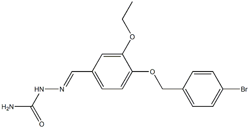 4-[(4-bromobenzyl)oxy]-3-ethoxybenzaldehyde semicarbazone 구조식 이미지
