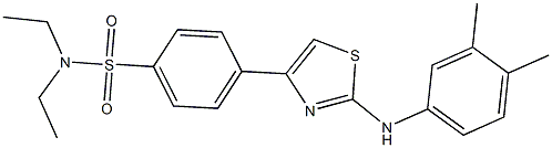 4-[2-(3,4-dimethylanilino)-1,3-thiazol-4-yl]-N,N-diethylbenzenesulfonamide 구조식 이미지