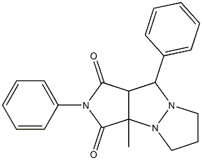 3a-methyl-2,9-diphenyltetrahydro-5H-pyrazolo[1,2-a]pyrrolo[3,4-c]pyrazole-1,3(2H,3aH)-dione 구조식 이미지