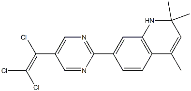 2,2,4-trimethyl-7-[5-(1,2,2-trichlorovinyl)-2-pyrimidinyl]-1,2-dihydroquinoline Structure