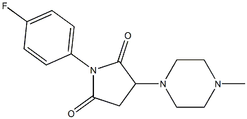 1-(4-fluorophenyl)-3-(4-methyl-1-piperazinyl)-2,5-pyrrolidinedione Structure