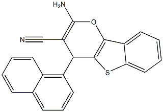 2-amino-4-(1-naphthyl)-4H-[1]benzothieno[3,2-b]pyran-3-carbonitrile Structure
