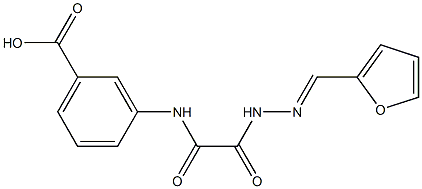 3-{[[2-(2-furylmethylene)hydrazino](oxo)acetyl]amino}benzoic acid 구조식 이미지