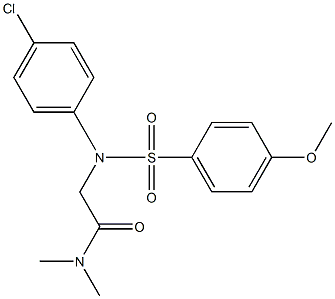 2-{4-chloro[(4-methoxyphenyl)sulfonyl]anilino}-N,N-dimethylacetamide Structure