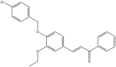 3-{4-[(4-chlorobenzyl)oxy]-3-ethoxyphenyl}-1-phenyl-2-propen-1-one Structure