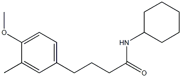 N-cyclohexyl-4-(4-methoxy-3-methylphenyl)butanamide 구조식 이미지