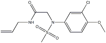 N-allyl-2-[3-chloro-4-methoxy(methylsulfonyl)anilino]acetamide 구조식 이미지