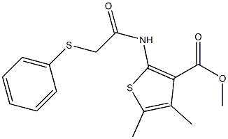 methyl 4,5-dimethyl-2-{[(phenylsulfanyl)acetyl]amino}thiophene-3-carboxylate Structure