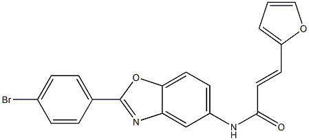 N-[2-(4-bromophenyl)-1,3-benzoxazol-5-yl]-3-(2-furyl)acrylamide Structure