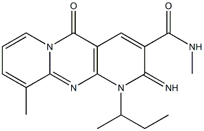 1-sec-butyl-2-imino-N,10-dimethyl-5-oxo-1,5-dihydro-2H-dipyrido[1,2-a:2,3-d]pyrimidine-3-carboxamide Structure