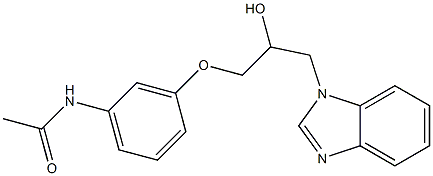 N-{3-[3-(1H-benzimidazol-1-yl)-2-hydroxypropoxy]phenyl}acetamide 구조식 이미지