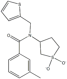 N-(1,1-dioxidotetrahydro-3-thienyl)-3-methyl-N-(2-thienylmethyl)benzamide Structure