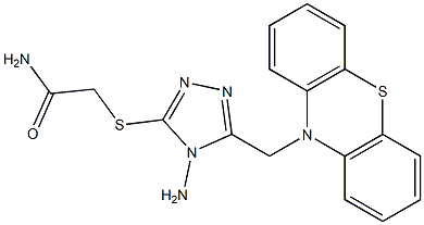 2-{[4-amino-5-(10H-phenothiazin-10-ylmethyl)-4H-1,2,4-triazol-3-yl]sulfanyl}acetamide Structure