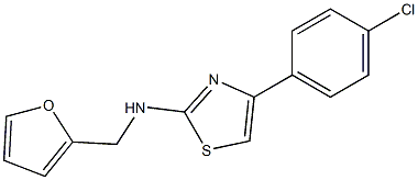4-(4-chlorophenyl)-N-(2-furylmethyl)-1,3-thiazol-2-amine Structure