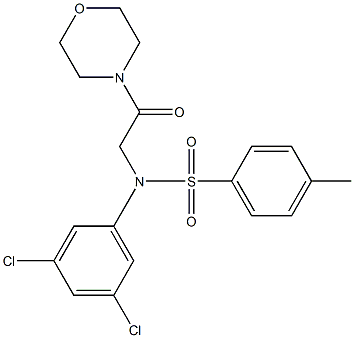 N-(3,5-dichlorophenyl)-4-methyl-N-(2-morpholin-4-yl-2-oxoethyl)benzenesulfonamide 구조식 이미지