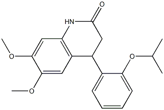 4-(2-isopropoxyphenyl)-6,7-dimethoxy-3,4-dihydro-2(1H)-quinolinone 구조식 이미지