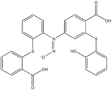 4-[{2-[(2-carboxyphenyl)sulfanyl]phenyl}(oxido)diazenyl]-2-[(2-hydroxyphenyl)sulfanyl]benzoic acid Structure