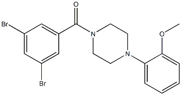 1-(3,5-dibromobenzoyl)-4-(2-methoxyphenyl)piperazine 구조식 이미지